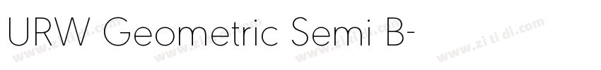 URW Geometric Semi B字体转换
